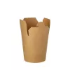 Caixa de snack quadrada PAPSTAR pure 230 ml, castanha, cartão de fibra virgem certificado FSC, revestimento biológico, 1 unid. 87268