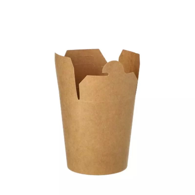 Caixa de snack quadrada PAPSTAR pure 230 ml, castanha, cartão de fibra virgem certificado FSC, revestimento biológico, 1 unid. 87268