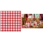 Guardanapos PAPSTAR xadrez Vichy vermelho/branco 1 camada de tissue, 330 x 330 mm, dobra 1/4, 250 por embalagem 88762