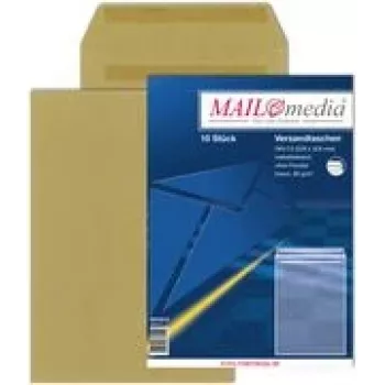 Envelopes de envio MAILMEDIA Elepa C4, autoadesivos, 90 g/m², castanhos, 50 unid. 30002518