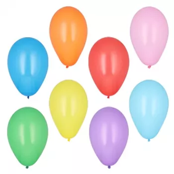 Balões redondos PAPSTAR, 190 mm de diâmetro, cores vivas, látex de borracha natural, 1 unid. (10049)