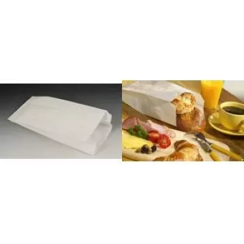 Saco de papel dobrado PAPSTAR, celulose, 28 x 13 cm, capacidade 1,5 kg, com fio, branco, 1000 unid. (11533)