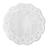 PAPSTAR base redonda para bolo, 320 mm, papel rendado branco gofrado, 40 g/m², 1 unid. (12456)