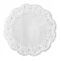 PAPSTAR base redonda para bolo, 320 mm, papel rendado branco gofrado, 40 g/m², 1 unid. (12456)