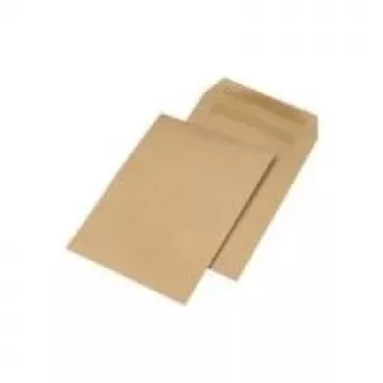 MAILmedia C4 envelopes de papel kraft autoadesivos, castanho, 110 g/m², 19,2 g, sem janela (38140/7)