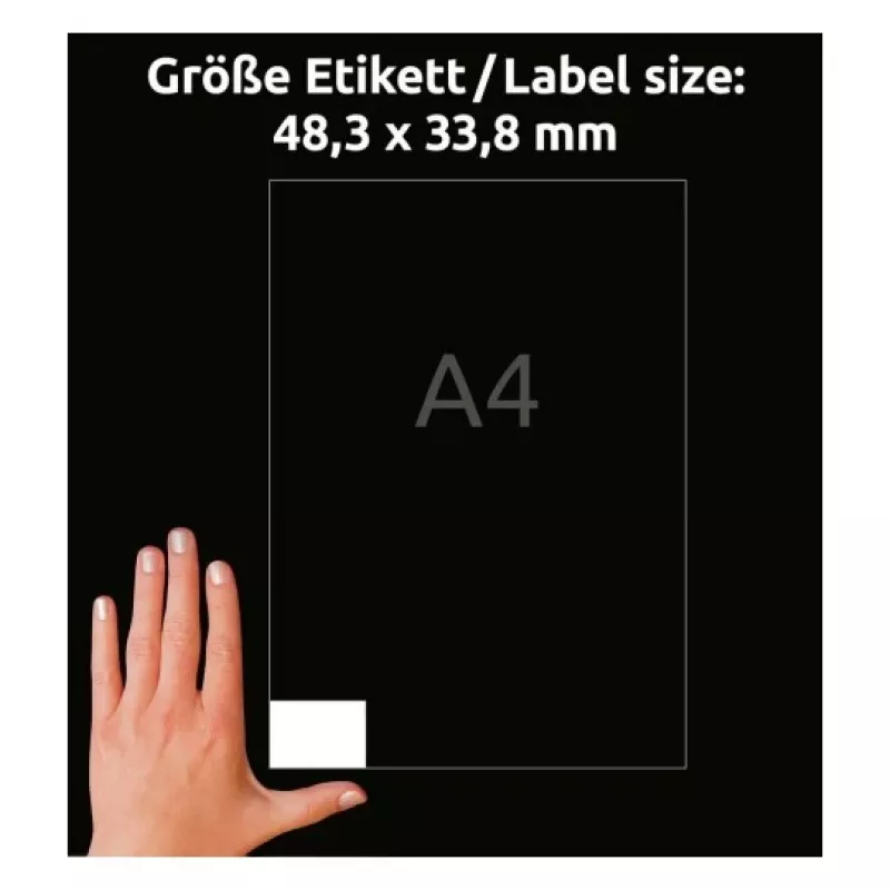 AVERY etiquetas universais 48,3 x 33,8 mm brancas com tecnologia UltraGrip (pack de 480) 4789