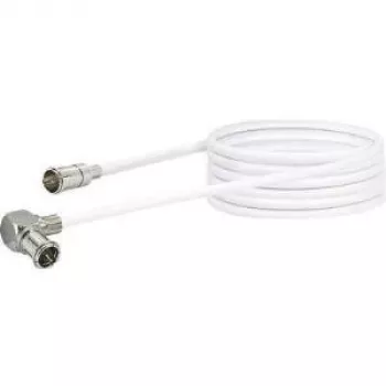 Schwaiger MiniD@t F-Quick M/M cabo coaxial de 3 m branco MMC30052