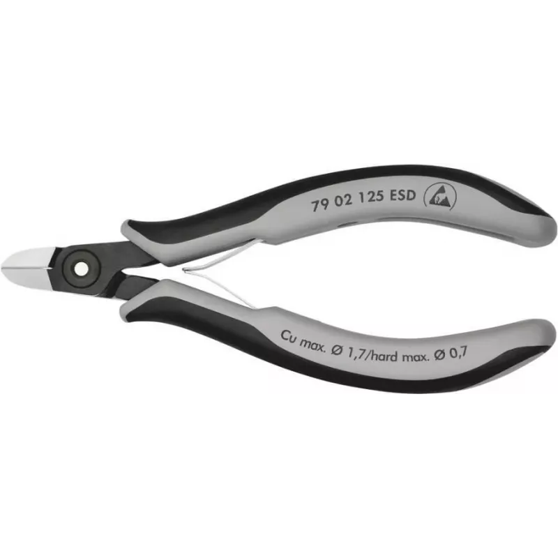 KNIPEX alicate de corte diagonal ESD com faceta 125 mm 79 02 125 ESD