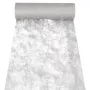 PAPSTAR Sizoflor caminho de mesa e fita decorativa, prateado, 25 m x 30 cm, impermeável, 75% poliéster / 25% poliamida 37064