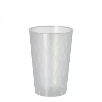 PAPSTAR copo reutilizável, 0,25 L, transparente, pack de 40, diâmetro 70 mm, altura 105 mm, apto para máquina de lavar loiça (89820)