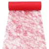 PAPSTAR Sizoflor caminho de mesa/fita decorativa, vermelho, 75% poliéster 25% poliamida, impermeável, resistente ao rasgo, 1 unid. 37062