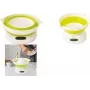Little Balance LB 8064 balança de cozinha dobrável com taça, branco/verde-claro, 5 kg