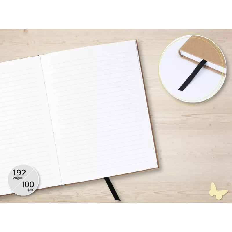SIGEL Jolie Pure Feathers caderno, DIN A5, pautado, capa dura, papel branco, 176 páginas JN859