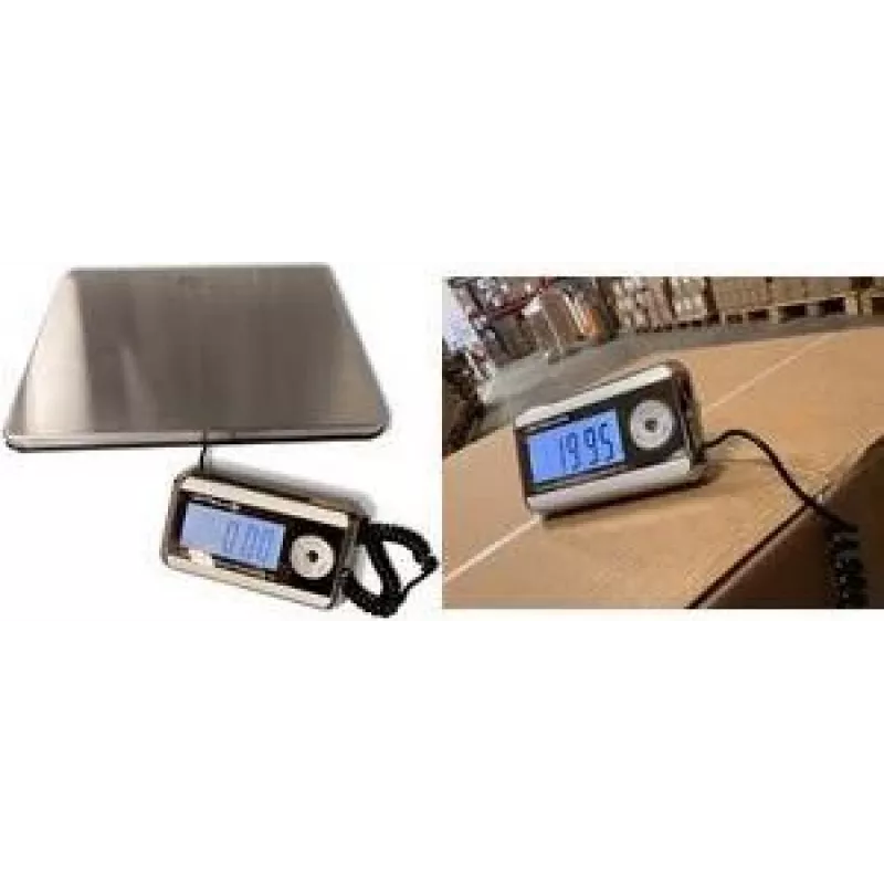 Little Balance LB 8371 Pro e-200 balança de encomendas digital, capacidade 200 kg, legibilidade 50 g, plataforma de aço inoxidável, ecrã LCD separado