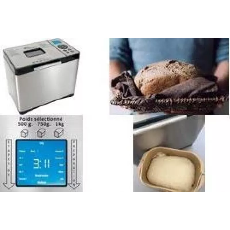 Little Balance Easy Bread 650 máquina de fazer pão automática, pão de 1 kg, 12 programas, 650 W, branca LB 8398