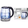 Little Balance LB 8520 chaleira elétrica de vidro 1,8L 2200W vidro borossilicato com detalhes em aço inoxidável e LED azul