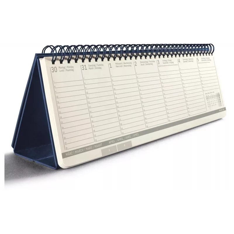 SIGEL Conceptum calendário de secretária 2026 horizontal azul C2682