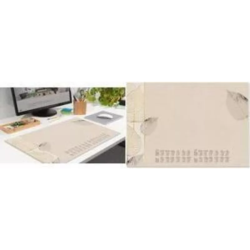 SIGEL tapete de secretária de papel Natural Leaves, DIN A2, 30 folhas, 80 g/m², colado, com planeador de 2 anos H6315