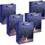 Sacos de presente grandes SIGEL GT115 Weihnachtskapelle, 26 x 33 cm, pack de 5