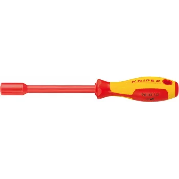 Chave de caixa KNIPEX 98 03 13, chave de caixa sextavada 13 mm, aço cromo-vanádio, 235 mm