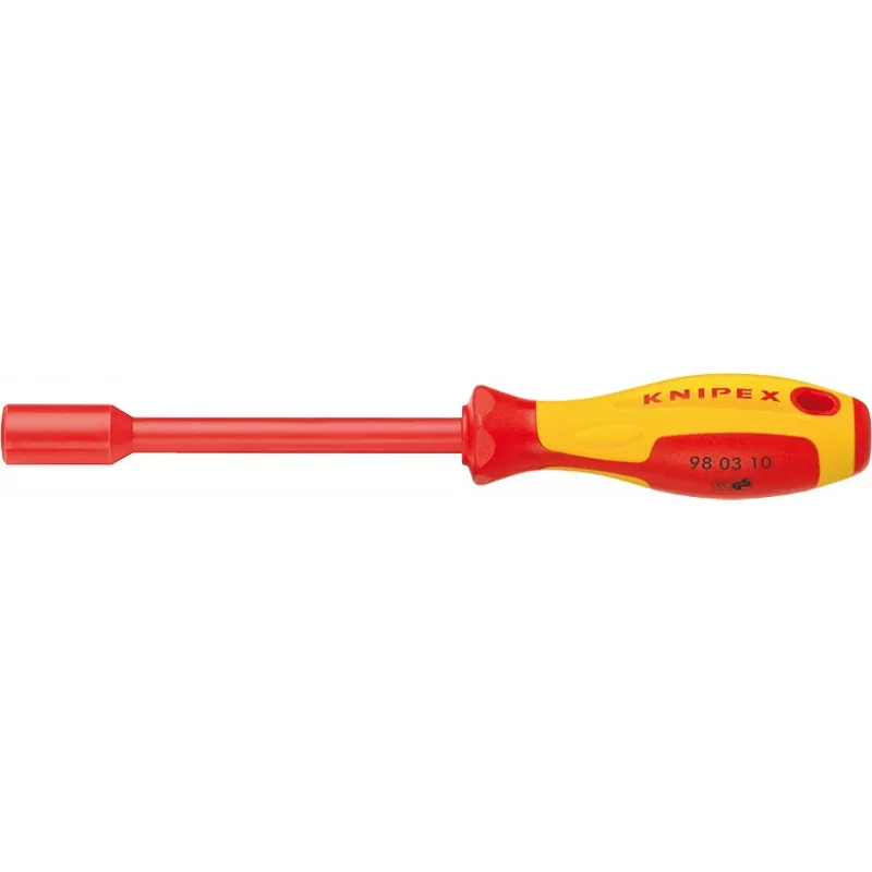 Chave de caixa KNIPEX 98 03 13, chave de caixa sextavada 13 mm, aço cromo-vanádio, 235 mm