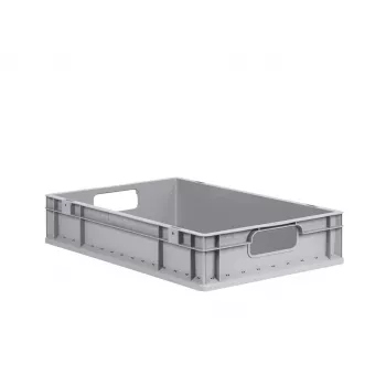 allit ProfiPlus EuroEco O612 caixa Euro cinzenta 600x400x120 mm, 24 L, PP, pegas abertas, empilhável 456809