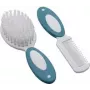 Olympia H+H conjunto de escova e pente para bebé BS 868, cerdas naturais, extramacias, branco, 98374