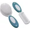 Olympia H+H conjunto de escova e pente para bebé BS 868, cerdas naturais, extramacias, branco, 98374