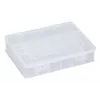 ALLIT EuroPlus Basic caixa de sortimento 18/7, polipropileno transparente de alto impacto, 7 compartimentos, preto 457180