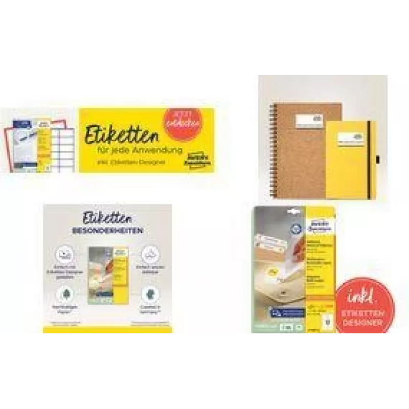 AVERY Zweckform Etiquetas universais 52,5 x 21,2 mm branco removíveis com margem ProNature 25 folhas (L6027REV-25)