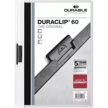 DURABLE DURACLIP 60 A4 Pasta de mola preta (pack de 25) 220902