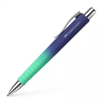 Faber-Castell Poly Ball Urban Esferográfica com mecanismo de pressão, Buzzing Blue, tinta azul, largura de traço 0,6 mm (XB), 1 unid. 241132