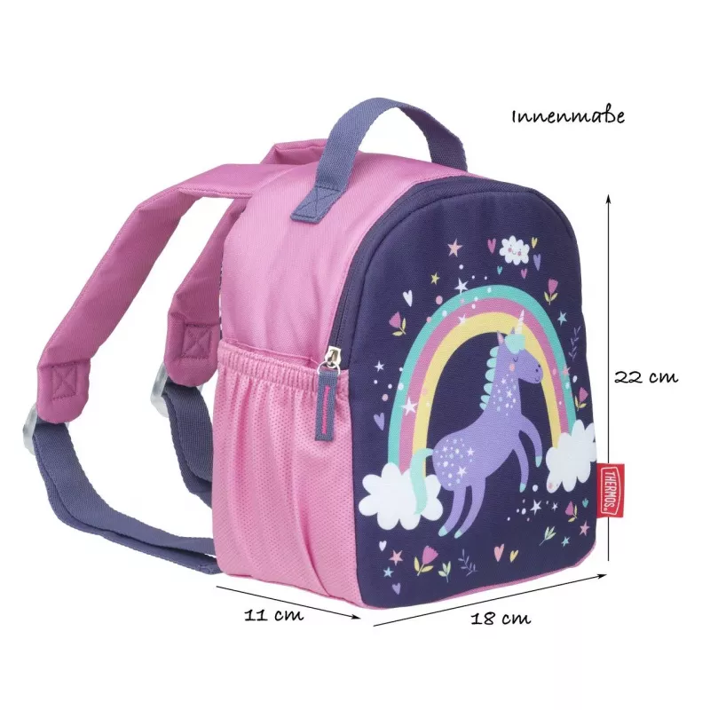 THERMOS Mochila mini infantil unicórnio 4L mochila térmica para jardim de infância com isolamento IsoTec Premium 4085.405.040