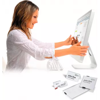 DURABLE BADGEMAKER® Etiquetas de inserção 67 x 17 mm, branco, 400 etiquetas, folhas A4, para impressoras de jato de tinta e laser 146102