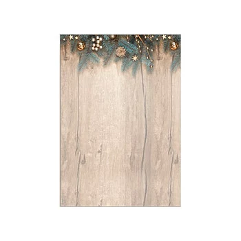 SIGEL Papel de carta de Natal Golden Greens motivo DIN A4 - 90 g/m² - A4 (DP664)