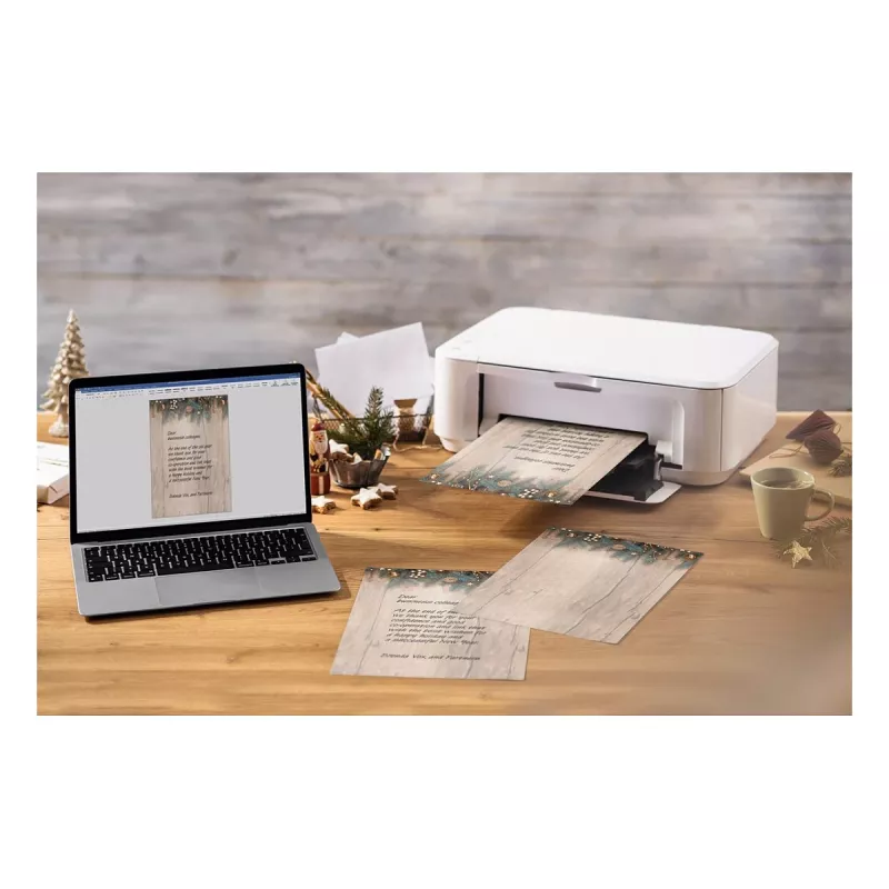 SIGEL Papel de carta de Natal Golden Greens motivo DIN A4 - 90 g/m² - A4 (DP664)