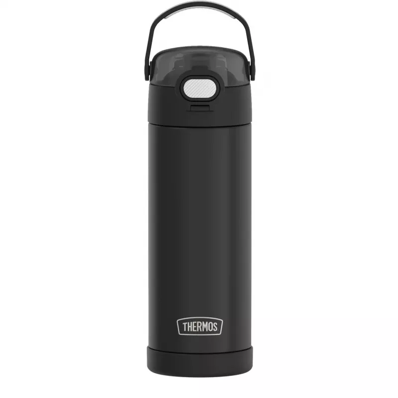 THERMOS FUNTAINER Garrafa térmica, 0,47 L, aço inoxidável, palhinha pop-up, pega retrátil 4115.346.047