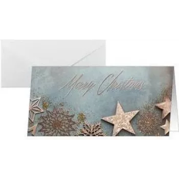 SIGEL DS099 Cartões de Natal glamorosos, DIN Lang, 10 cartões