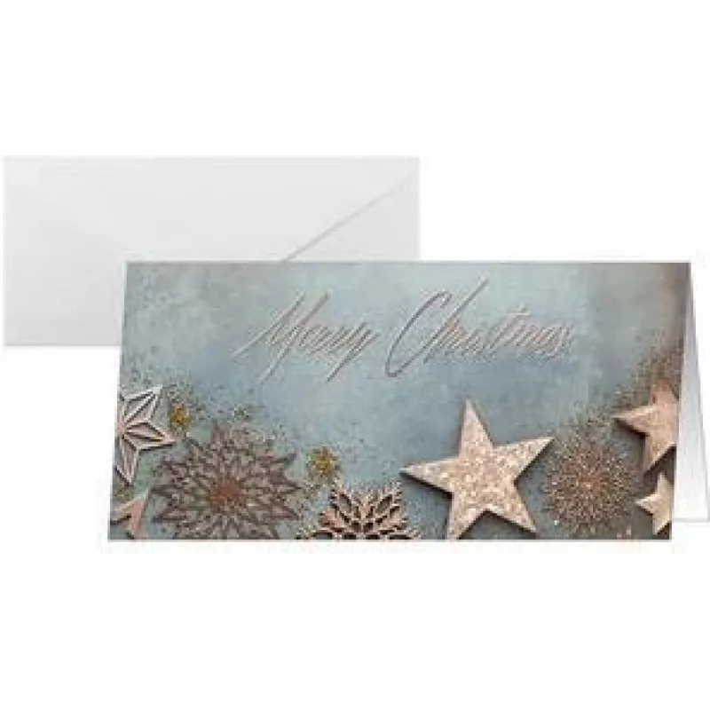 SIGEL DS099 Cartões de Natal glamorosos, DIN comprido, 10 cartões