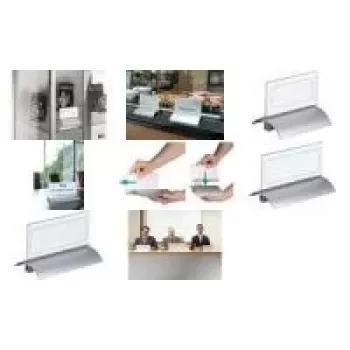 Placa de nome de mesa DURABLE PRESENTER DE LUXE A4 horizontal 105x297 mm transparente 820319