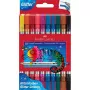 Marcadores de fibra de ponta dupla com glitter FABER-CASTELL, 10 cores diferentes, laváveis, pontas de 3-5 mm e 1 mm 151107