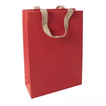 Saco de presente grande SIGEL Red Coco, papel de fibra de juta, vermelho, 1 unid. (ET010)