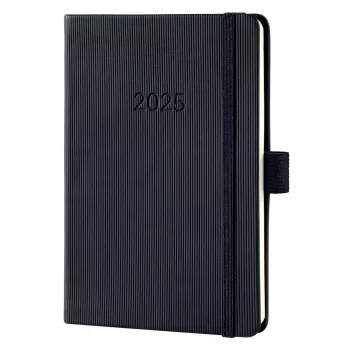 Agenda de bolso SIGEL Conceptum 2025 A6 preta (C2513)