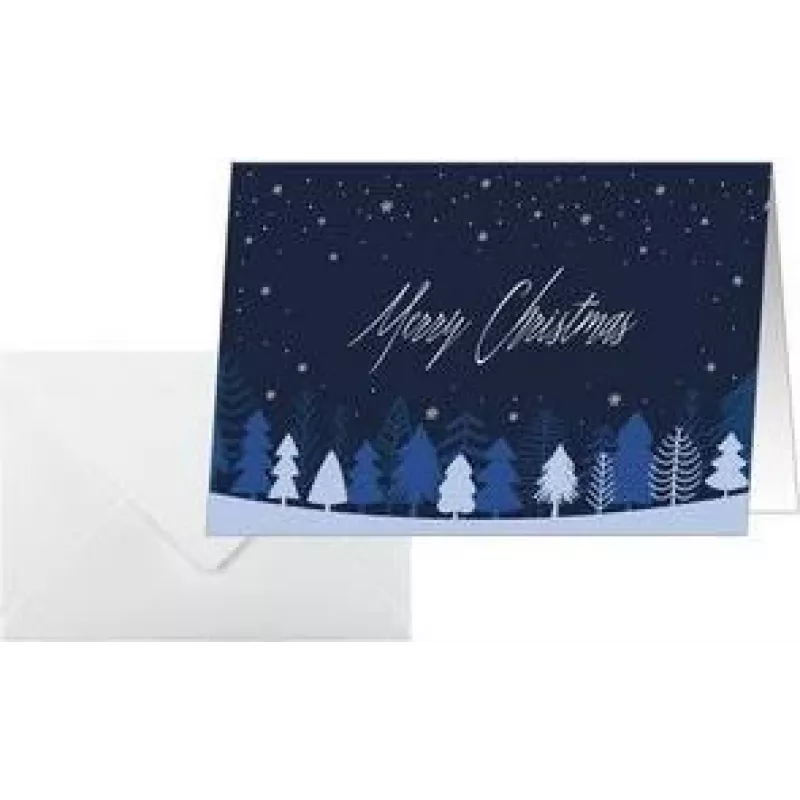 Cartão de Natal SIGEL DS635 Snowflake Serenity A6 horizontal (A5) para jato de tinta/laser/fotocopiadora, cartão branco 250 g/m², 1 unid.