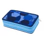 Estojo duplo HERLITZ Blue Goal, 23 peças, 2 compartimentos, fecho de correr, forro interior colorido 400205859