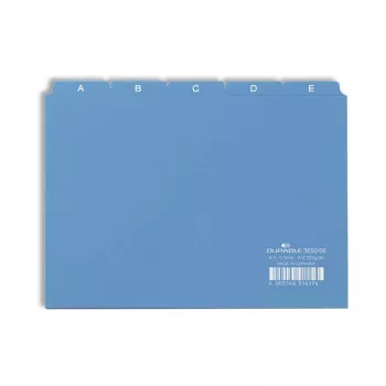 Separador DURABLE A5 5 partes A-Z relevado polipropileno transparente 365006