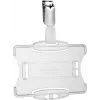 Porta-cartões de identificação DURABLE com clipe rotativo, transparente, para 1 cartão, pack de 25 811819
