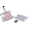 Porta-cartões de identificação DURABLE com clipe rotativo, transparente, para 1 cartão, pack de 25 811819