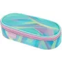 Estojo de poliéster HERLITZ Minty Love, compartimento principal grande com aba interior, verde-menta/multicolor 400205922