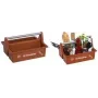 Mala de transporte allit McPlus Carry Grillmeister castanha com pega de alumínio, 2 compartimentos grandes 8500908000